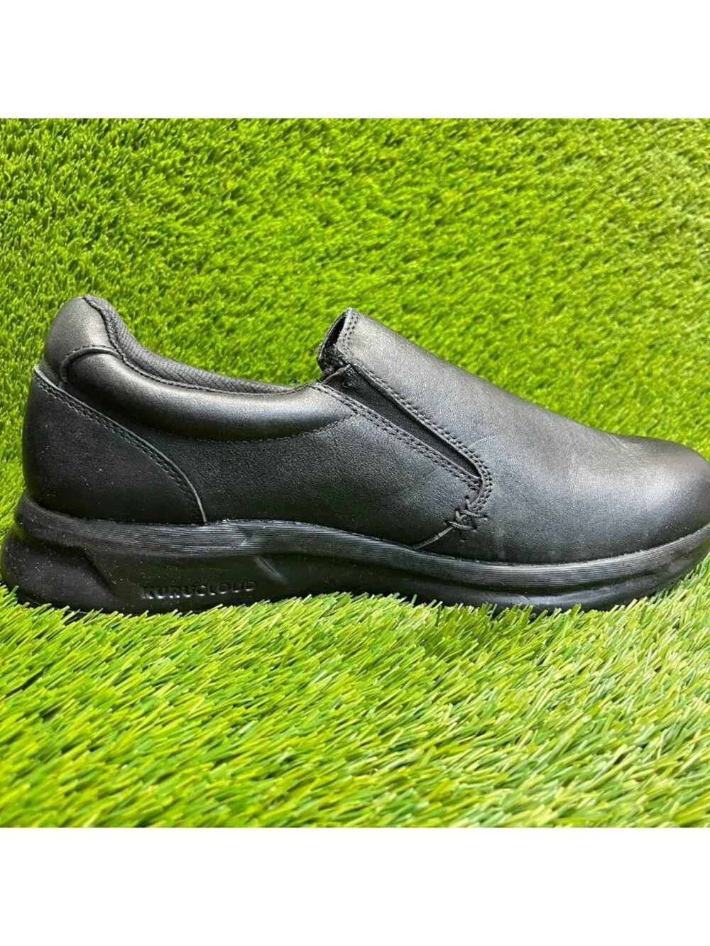 Kuru Kivi 2 Mens Size 11.5 Triple Black Classic Walking Leather Slip-On Shoes